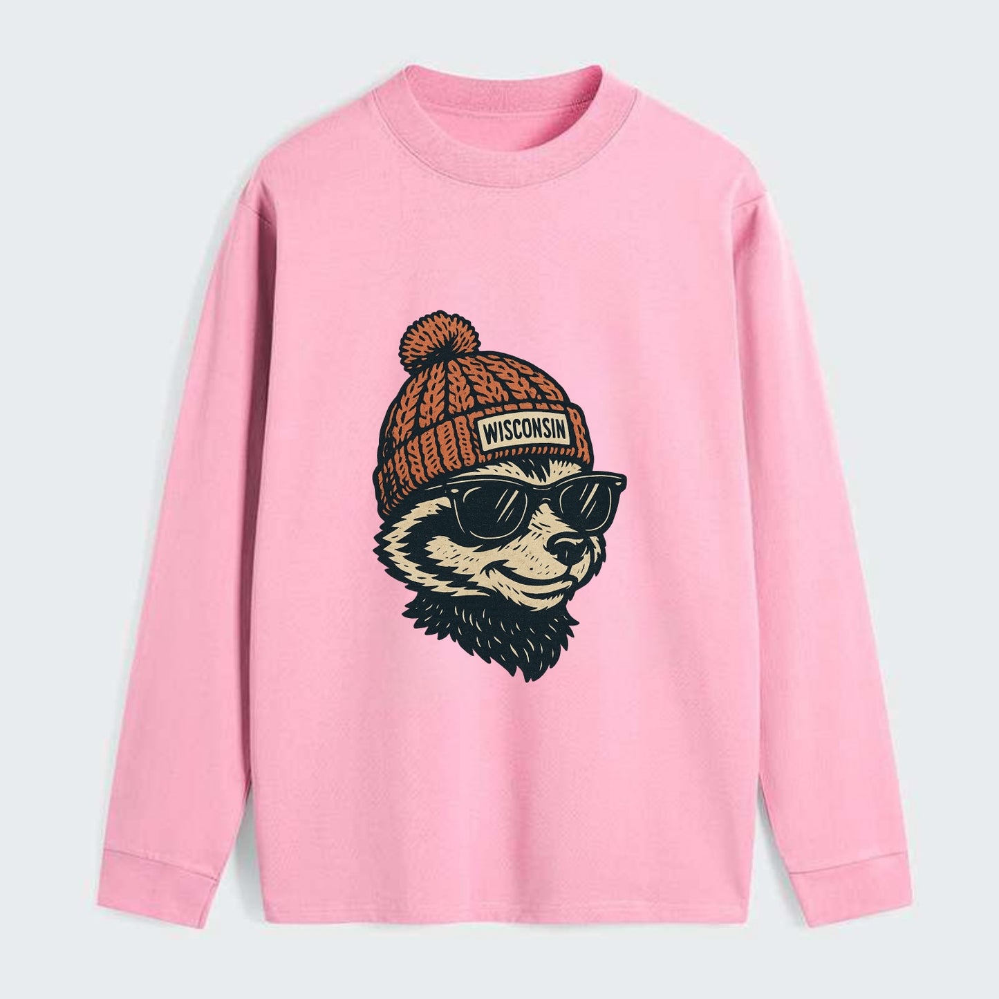 Madison Badge - Classic Long Sleeve Shirt - Pink