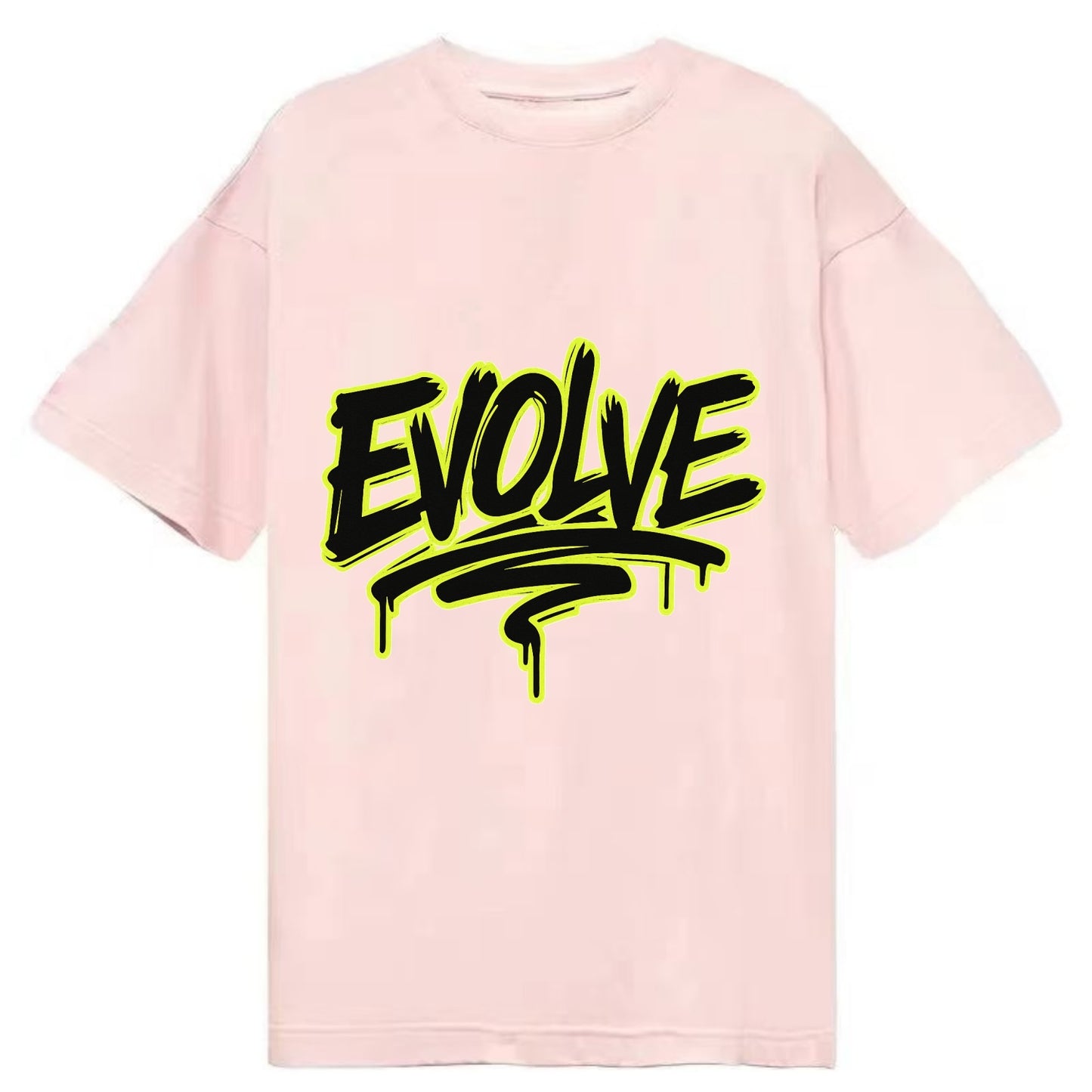 Bold typography design - "EVOLVE" - changing, becoming better - Classic T-shirt - Pink