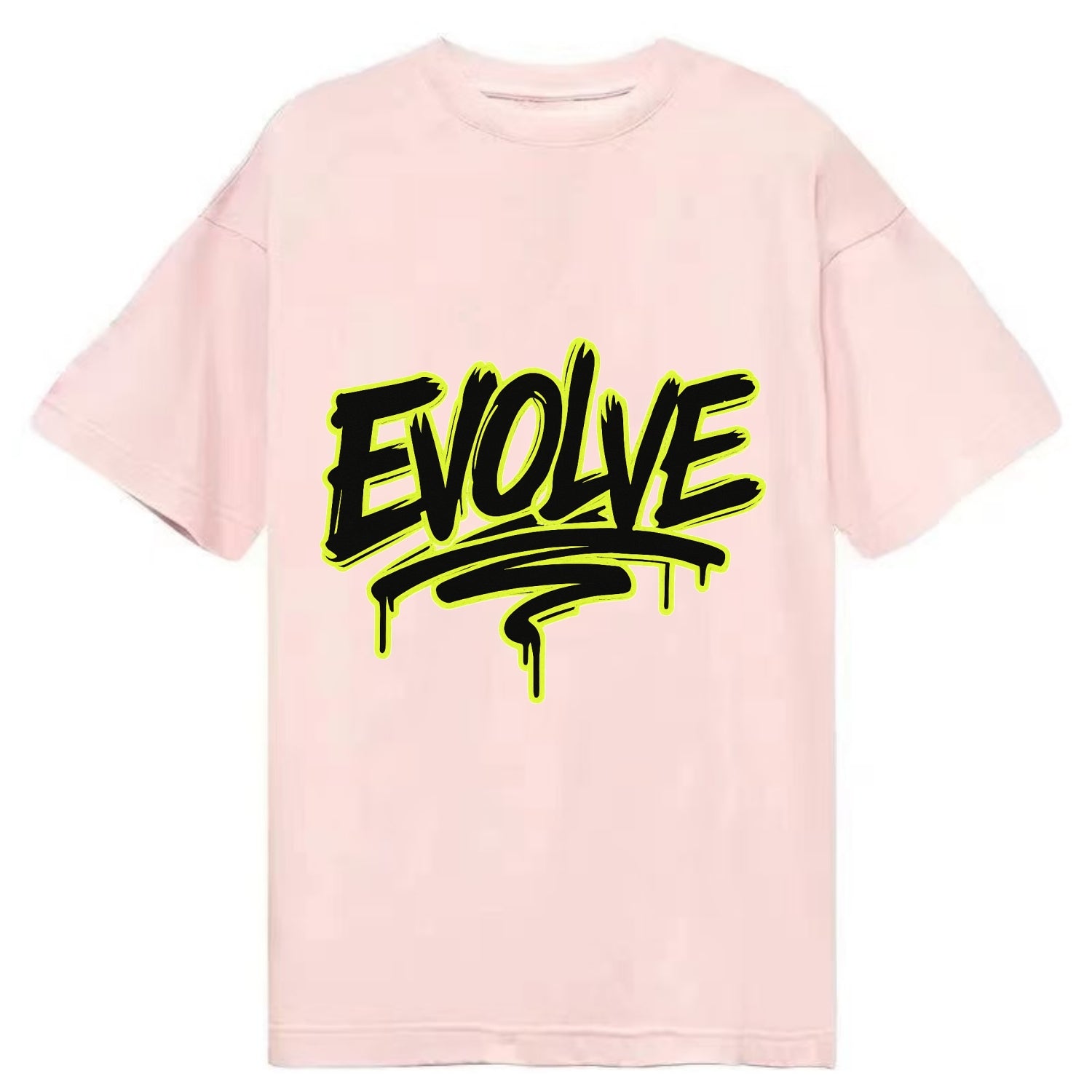 Bold typography design - "EVOLVE" - changing, becoming better - Classic T-shirt - Pink