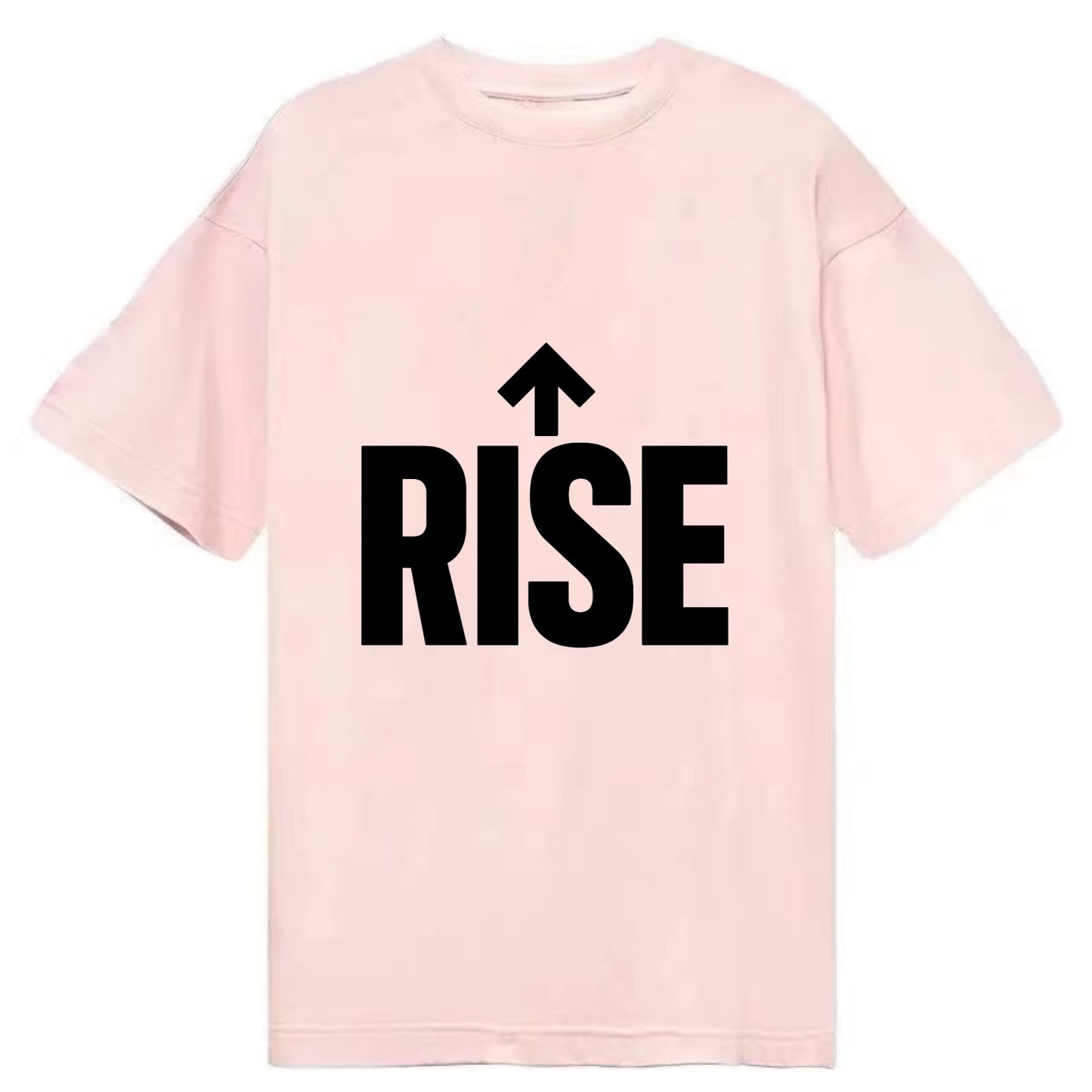 Bold typography design - "RISE" - getting up, ascending, elevating - Classic T-shirt - Pink