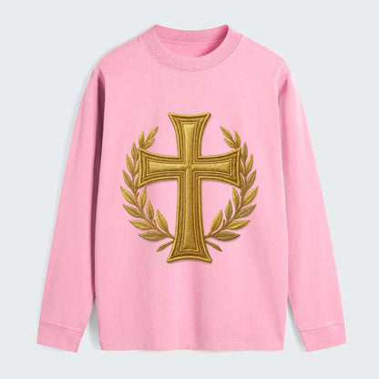 Victory Cross  - Classic Long Sleeve Shirt - Pink