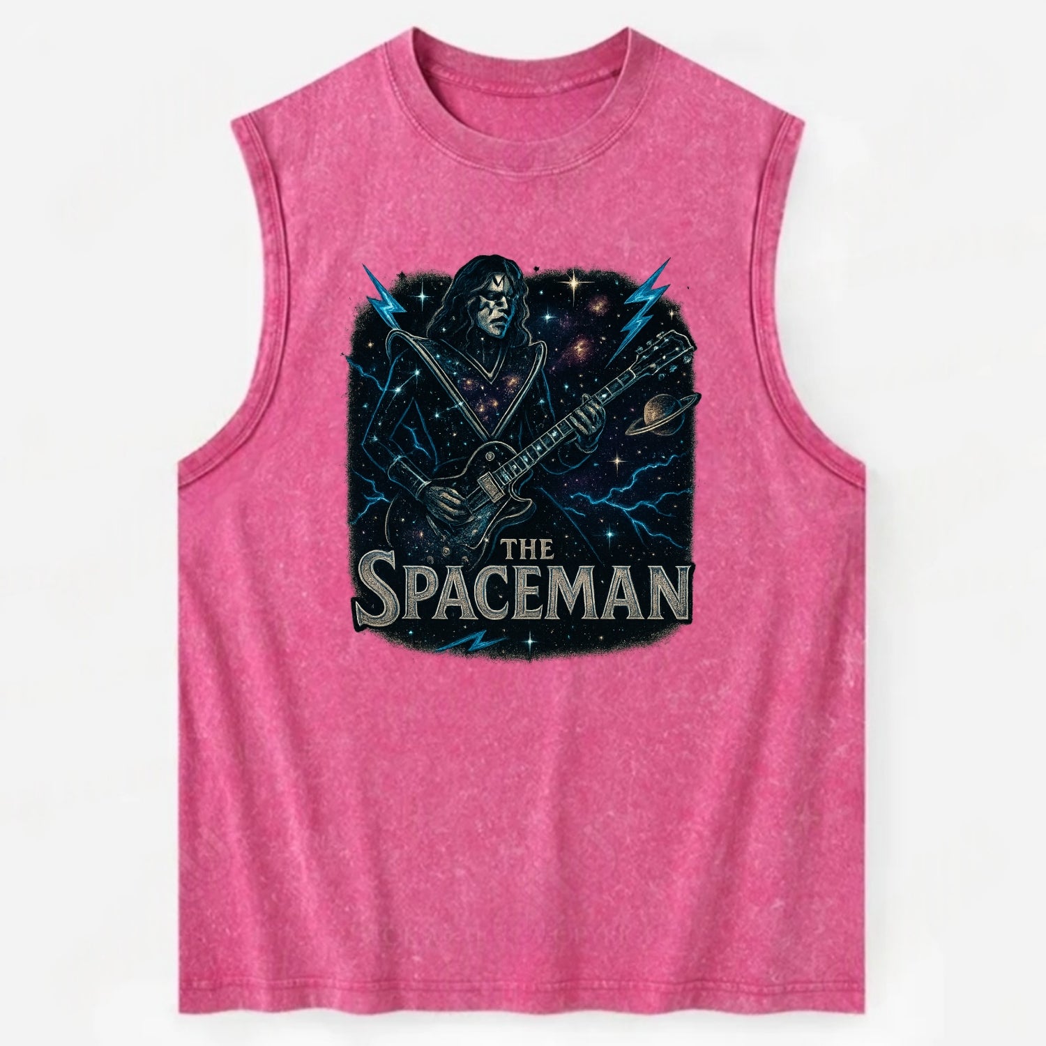 Spaceman Constellation - Vintage Washed Tank - Pink