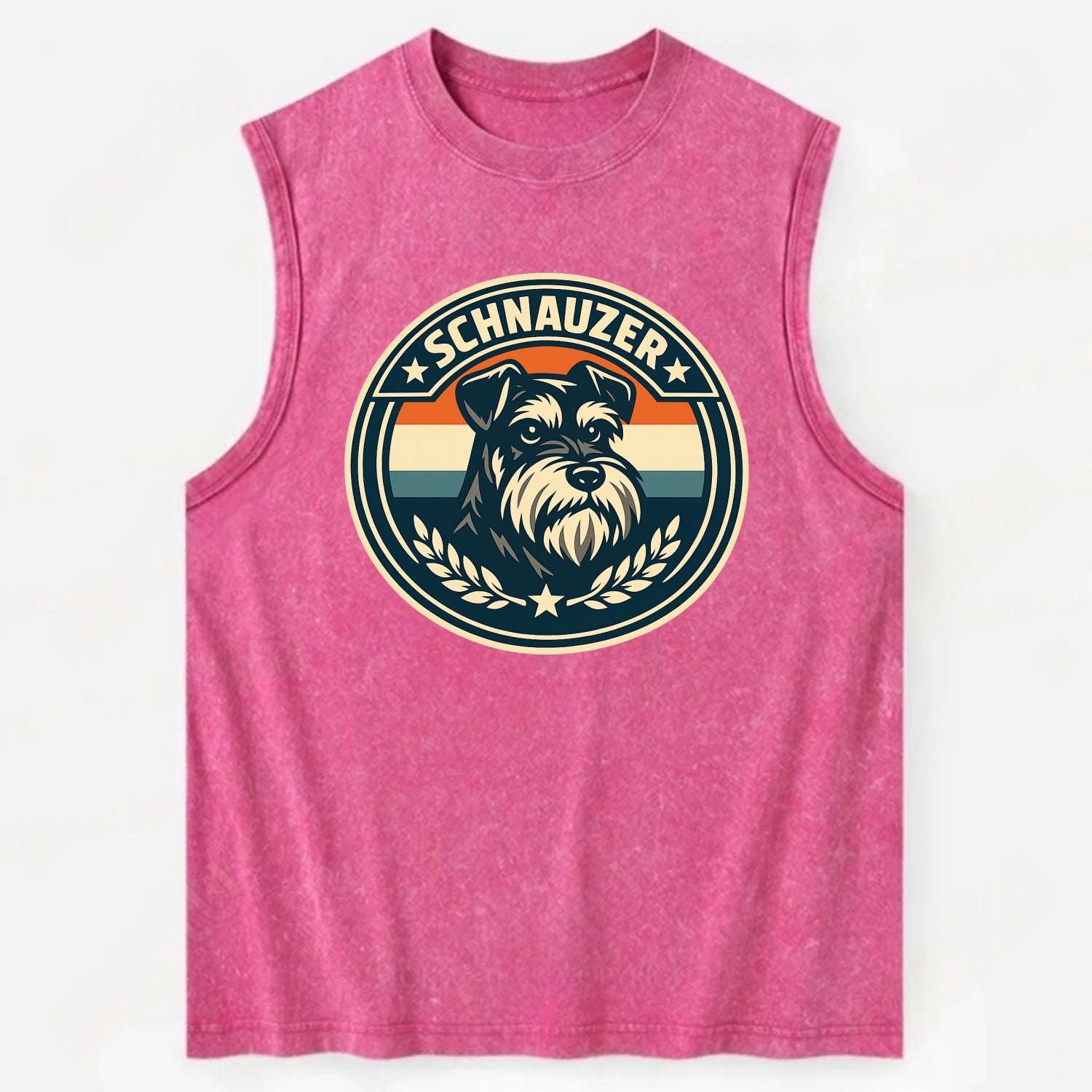 Noble Schnauzer Emblem - Vintage Washed Tank - Pink
