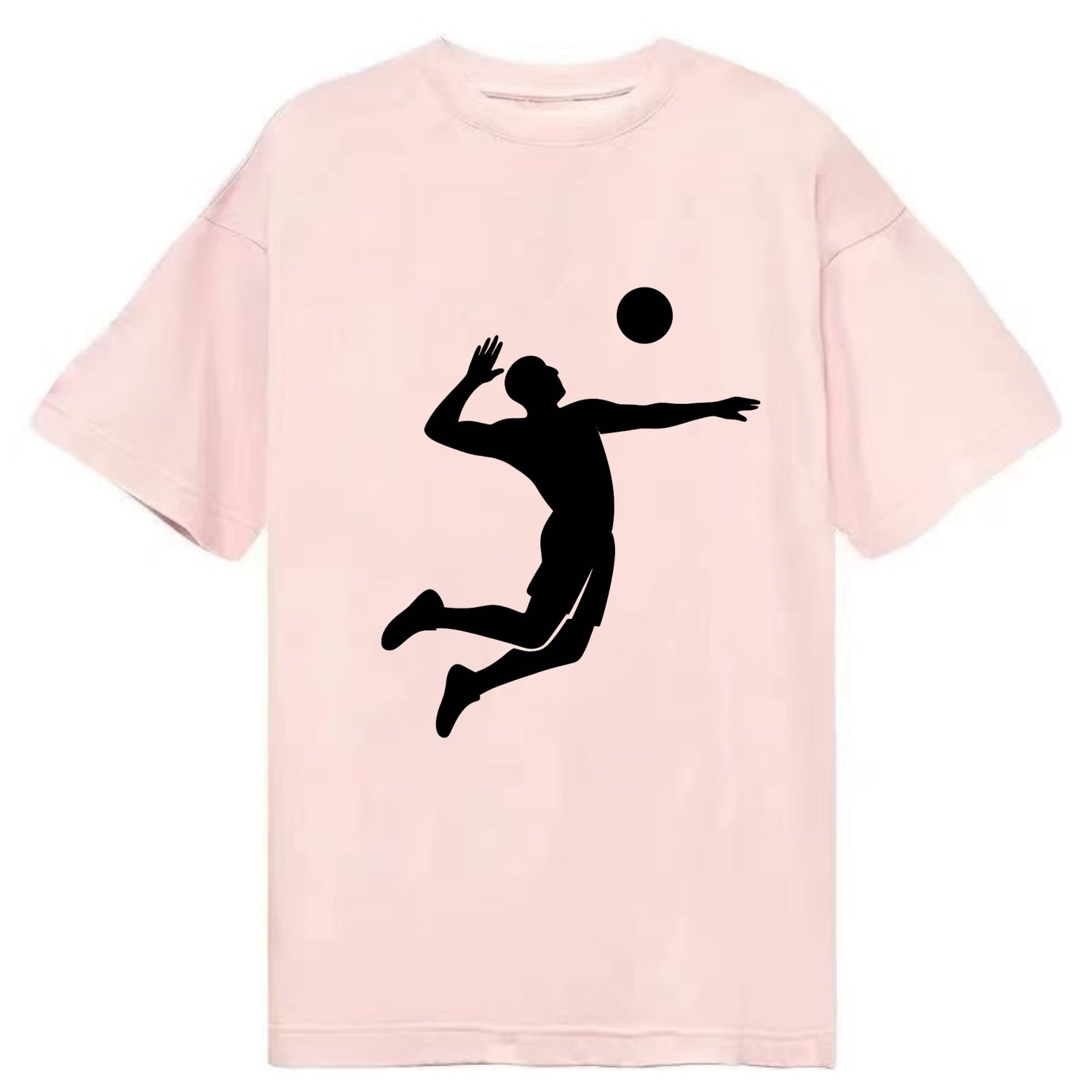 Volleyball player spiking ball - Classic T-shirt - Pink