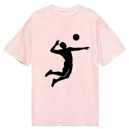 Volleyball player spiking ball - Classic T-shirt - Pink