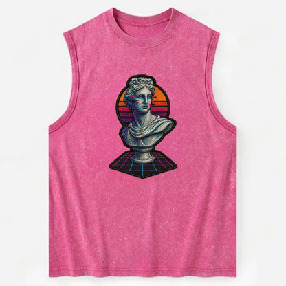 Greek Statue - Vintage Washed Tank - Pink