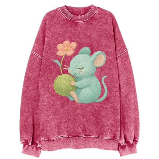 Mint Mouse - Vintage Sweatshirt - Pink