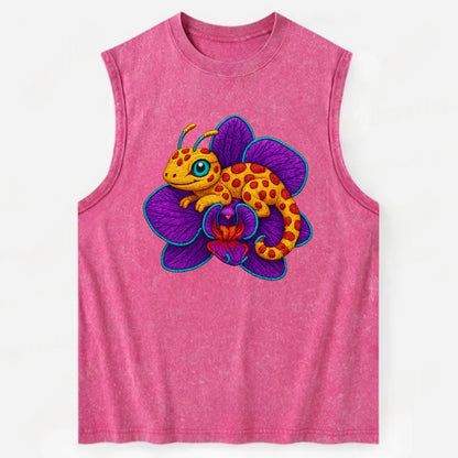 Leopard Orchid - Vintage Washed Tank - Pink