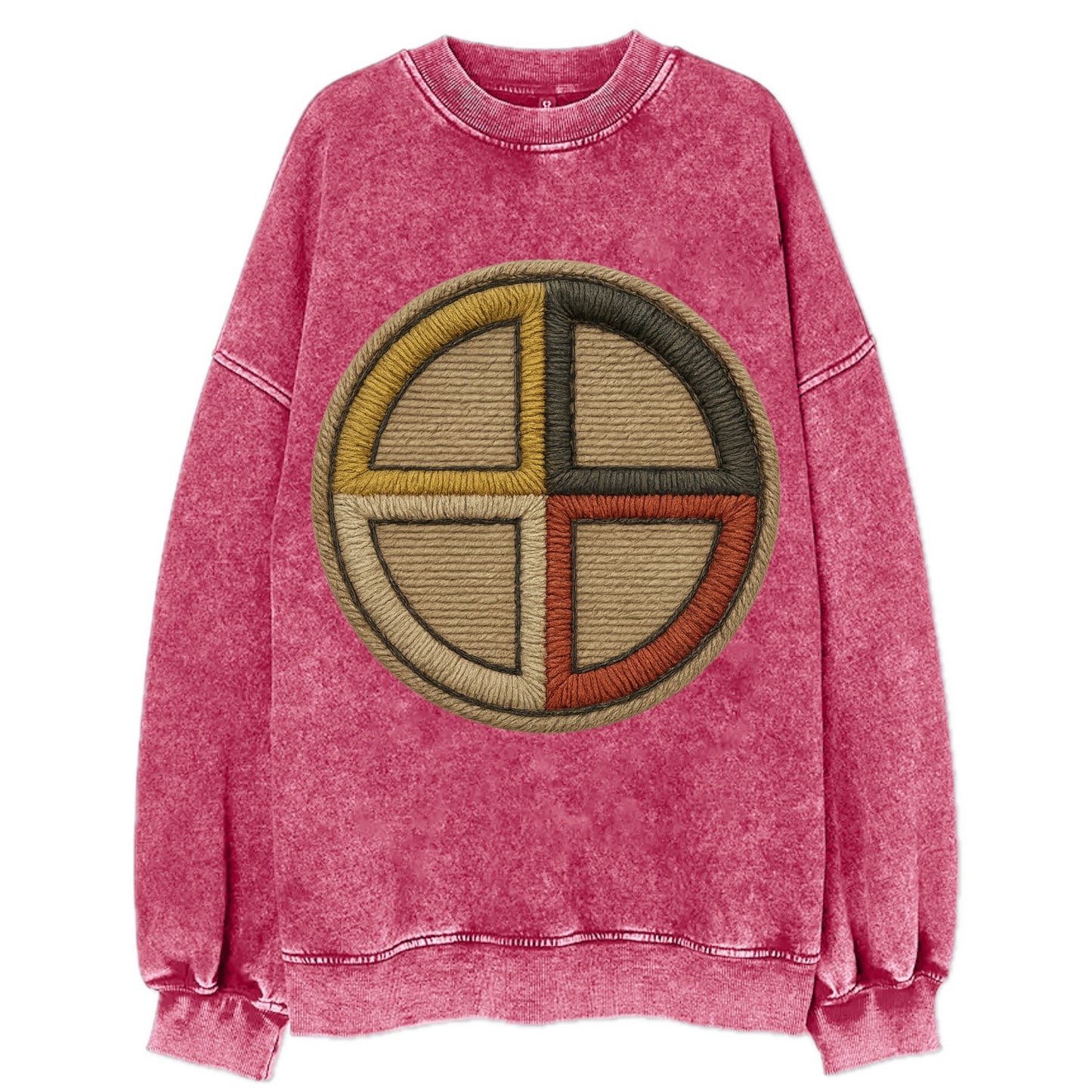 Medicine Wheel  - Vintage Sweatshirt - Pink