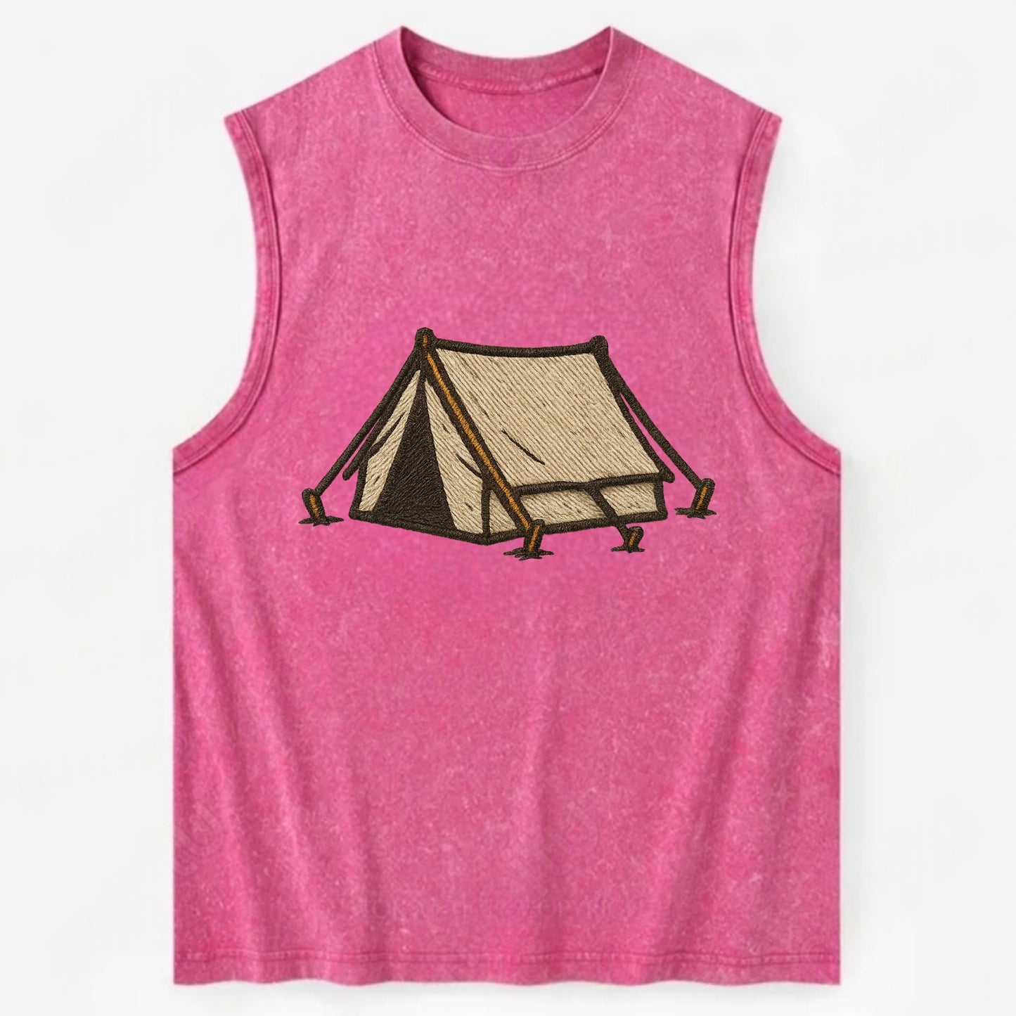 Camping Tent  - Vintage Washed Tank - Pink