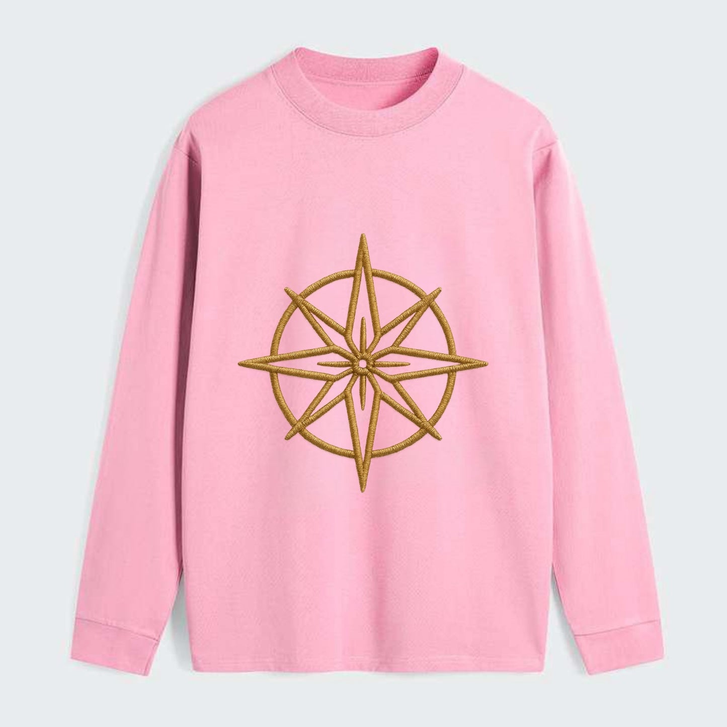 Compass Rose  - Classic Long Sleeve Shirt - Pink
