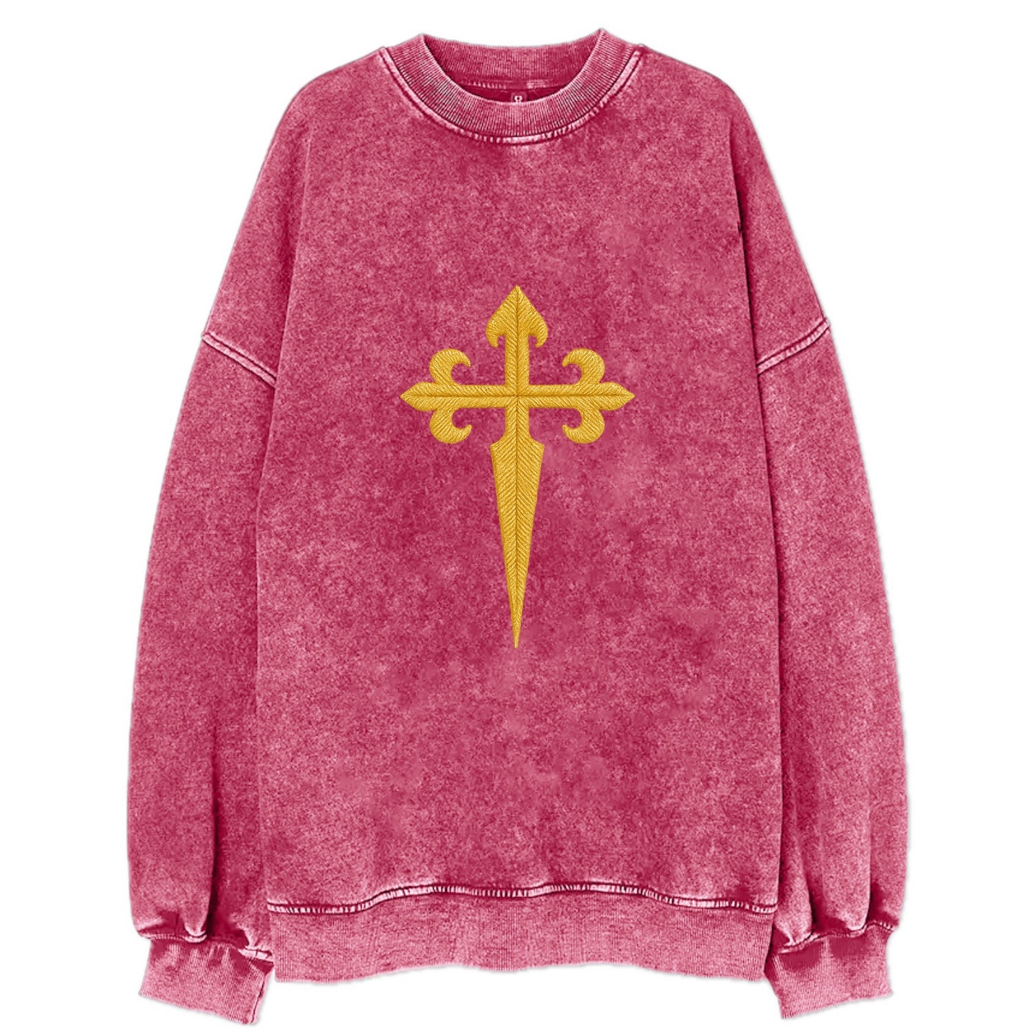 Order Of Santiago Cross - Vintage Sweatshirt - Pink