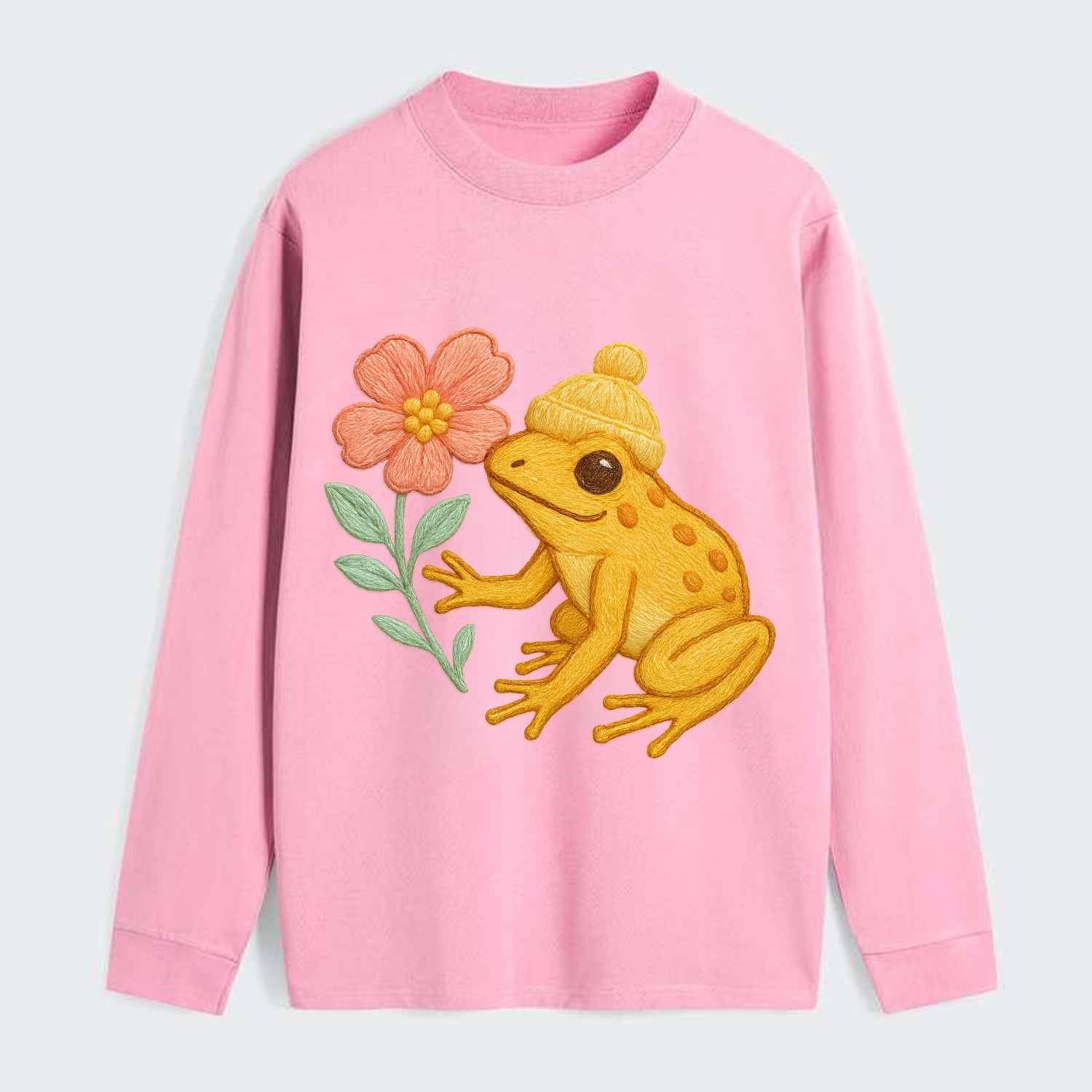 Yellow Dart Frog - Classic Long Sleeve Shirt - Pink