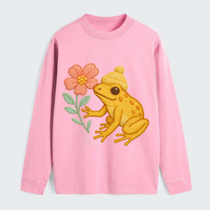 Yellow Dart Frog - Classic Long Sleeve Shirt - Pink