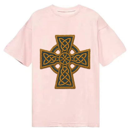Book Of Kells Cross - Classic T-shirt - Pink