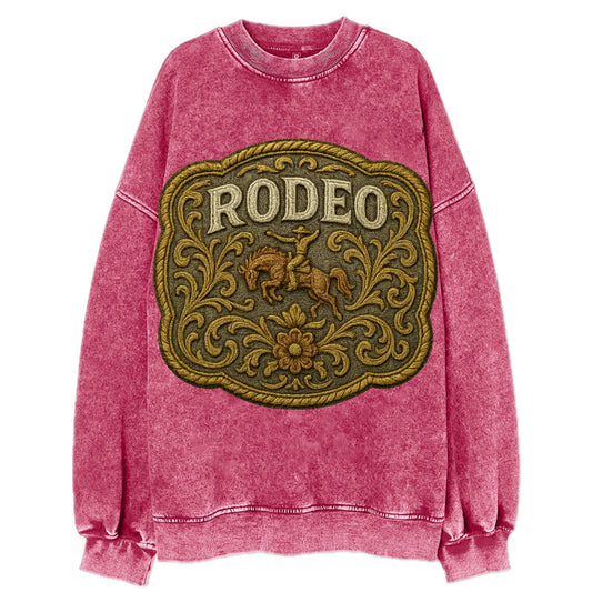 Rodeo Buckle  - Vintage Sweatshirt - Pink