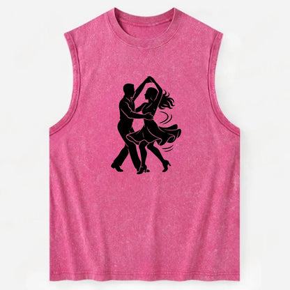 Salsa dancers spinning turn - Vintage Washed Tank - Pink
