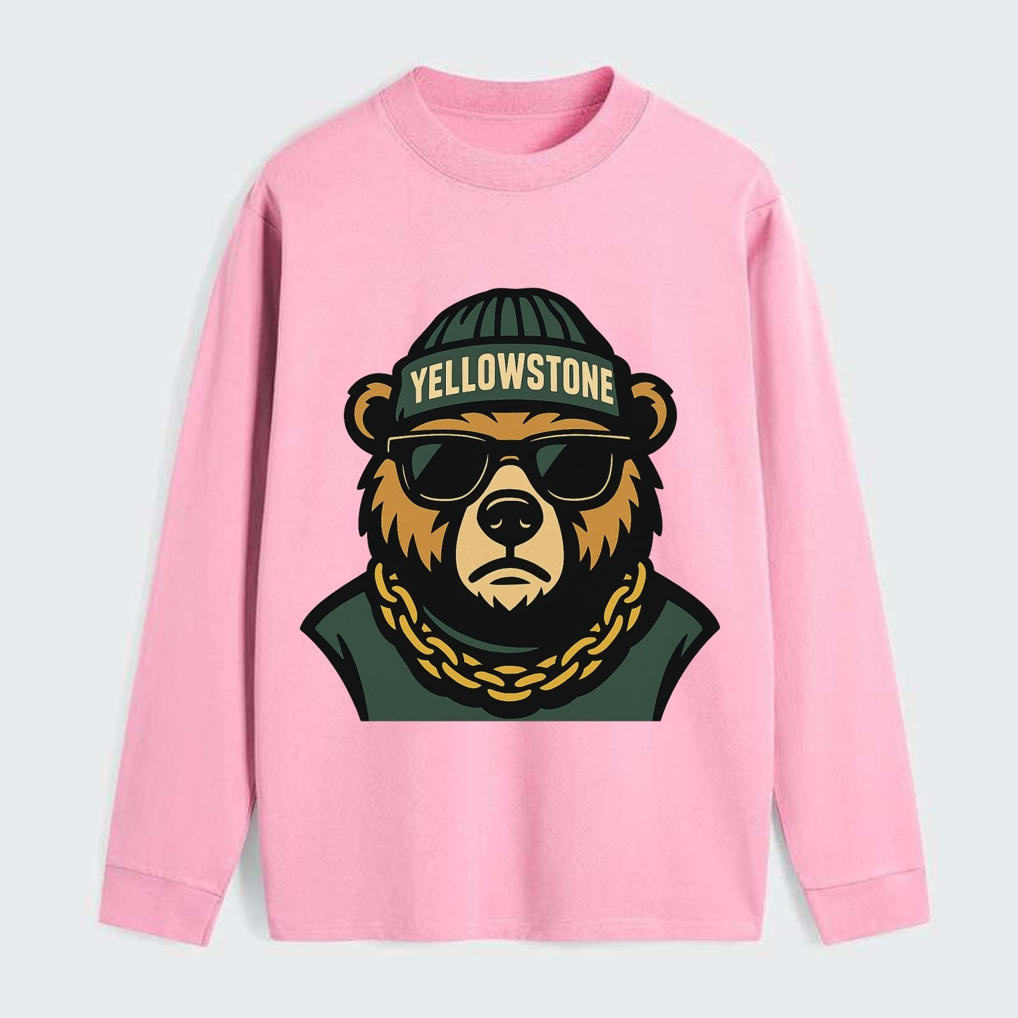 Yellowstone Bear - Classic Long Sleeve Shirt - Pink