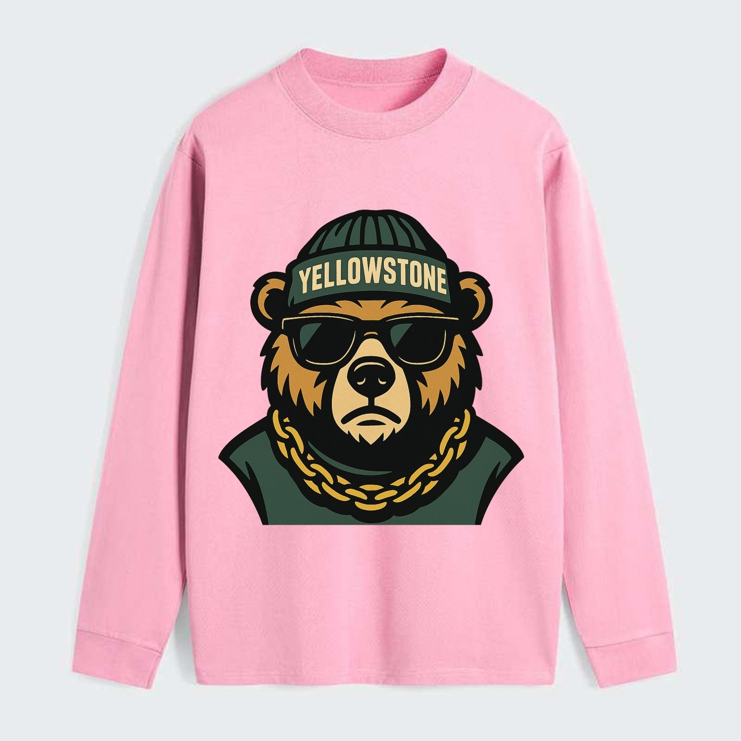 Yellowstone Bear - Classic Long Sleeve Shirt - Pink