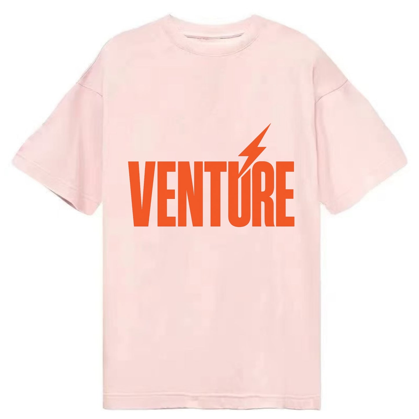 Bold typography design - "VENTURE" - taking risks, bold exploration - Classic T-shirt - Pink