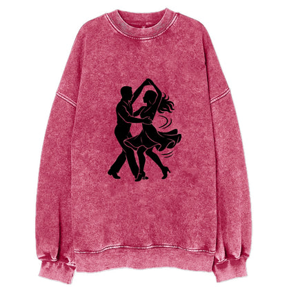 Salsa dancers spinning turn - Vintage Sweatshirt - Pink