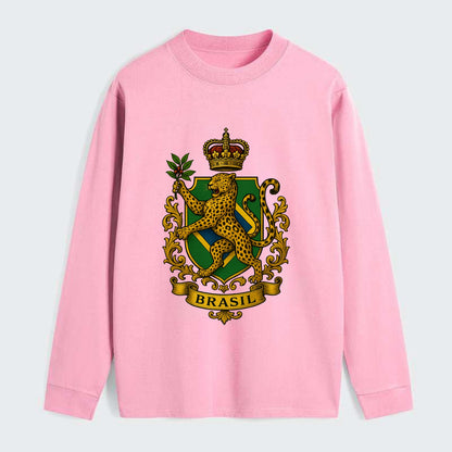 Brazil Jaguar Emblem  - Classic Long Sleeve Shirt - Pink