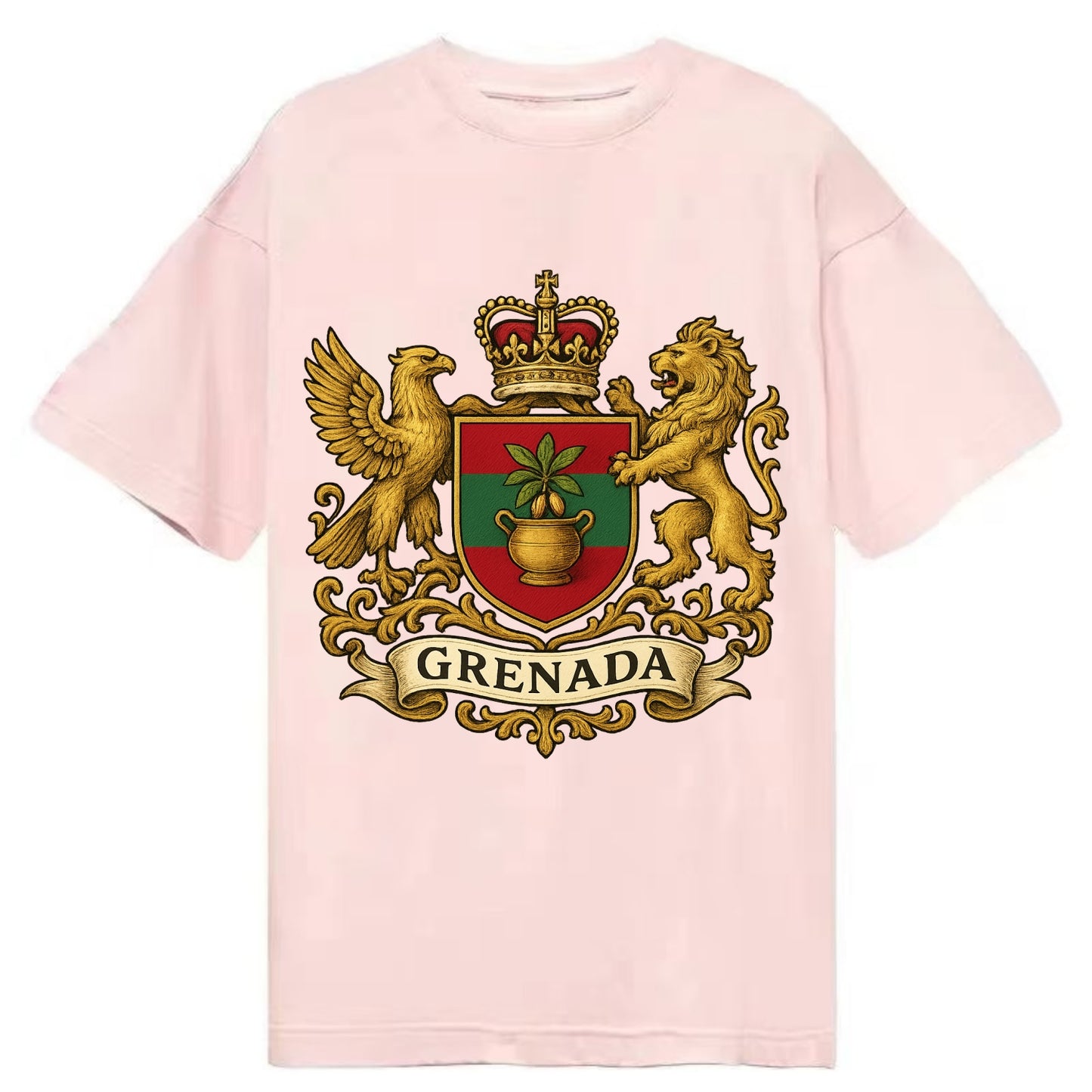 Grenada Heritage Badge  - Classic T-shirt - Pink