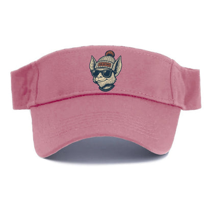 San Antonio Bat wearing San Antonio beanie with pom pom and wayfarer sunglasses - Visor - Pink