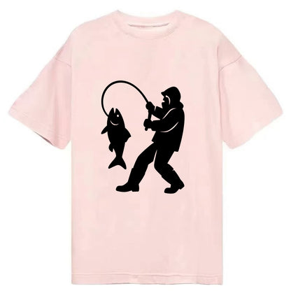 Alaskan fisherman hauling catch - Classic T-shirt - Pink