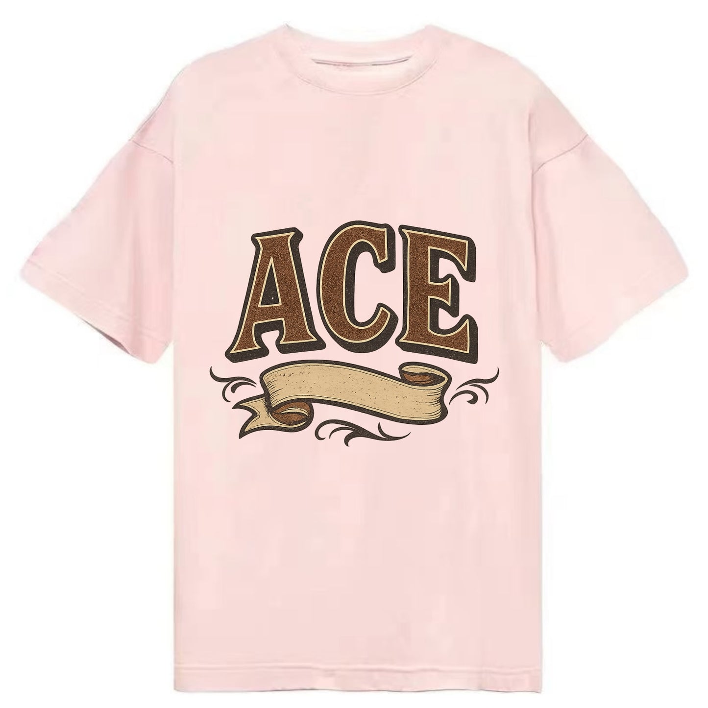 Bold typography design - "ACE" - expert, the best at something - Classic T-shirt - Pink