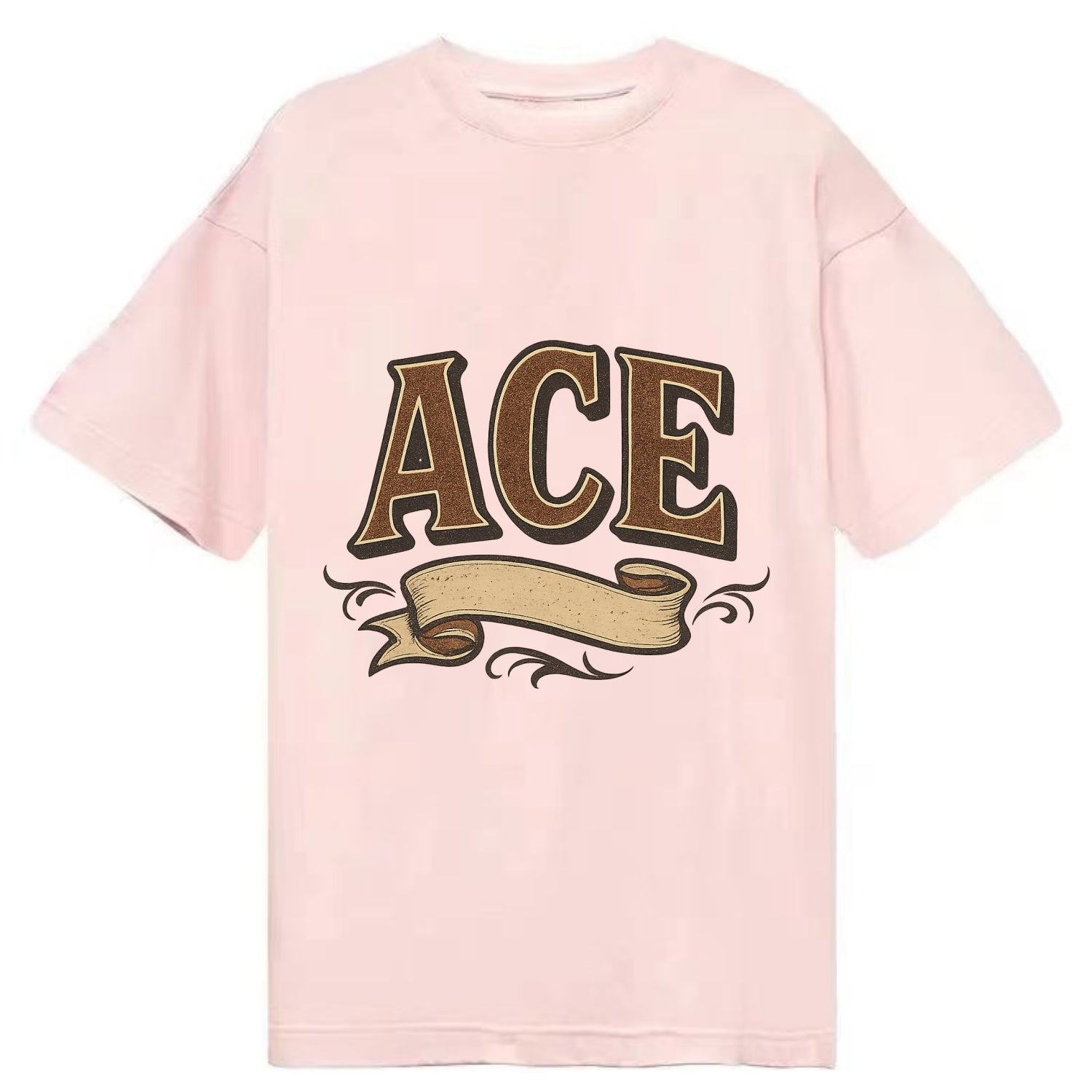 Bold typography design - "ACE" - expert, the best at something - Classic T-shirt - Pink