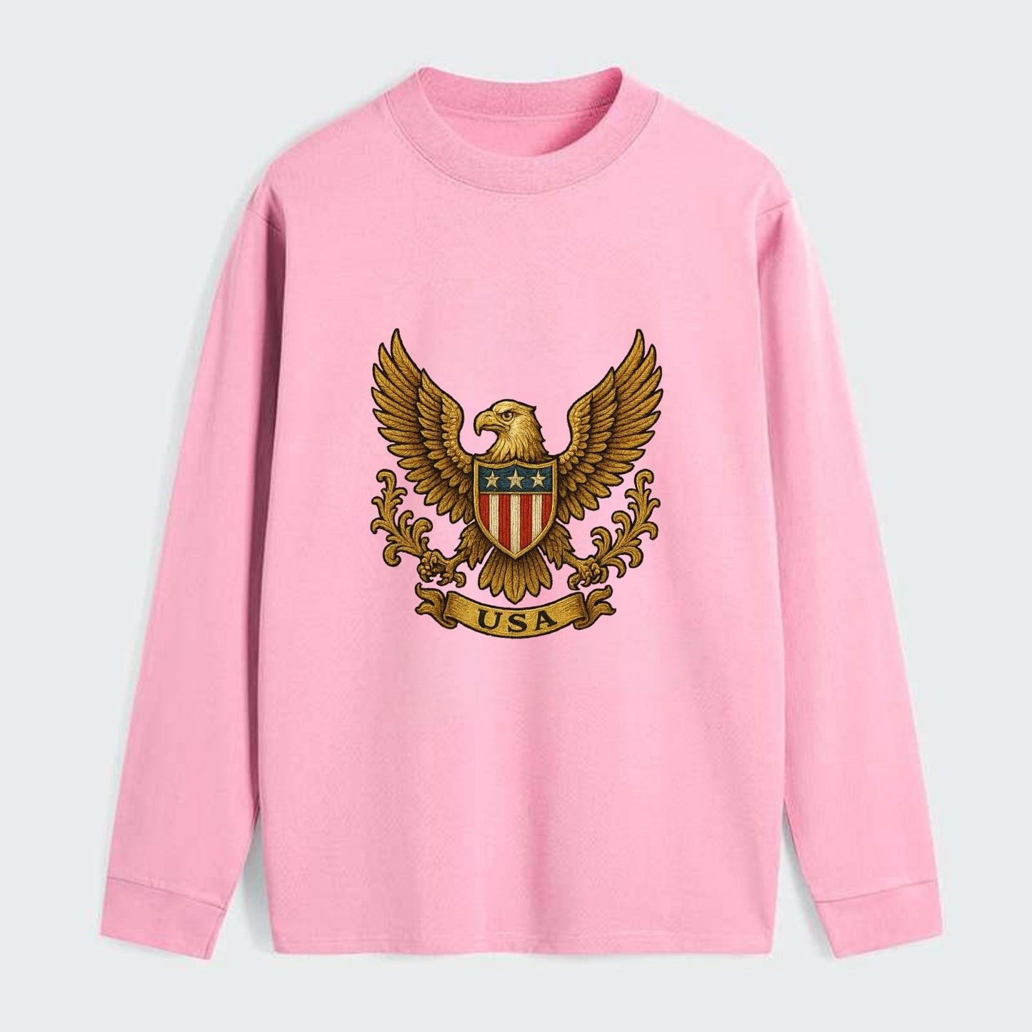 Usa Heritage Eagle 3 - Classic Long Sleeve Shirt - Pink