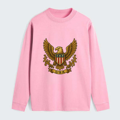 Usa Heritage Eagle 3 - Classic Long Sleeve Shirt - Pink