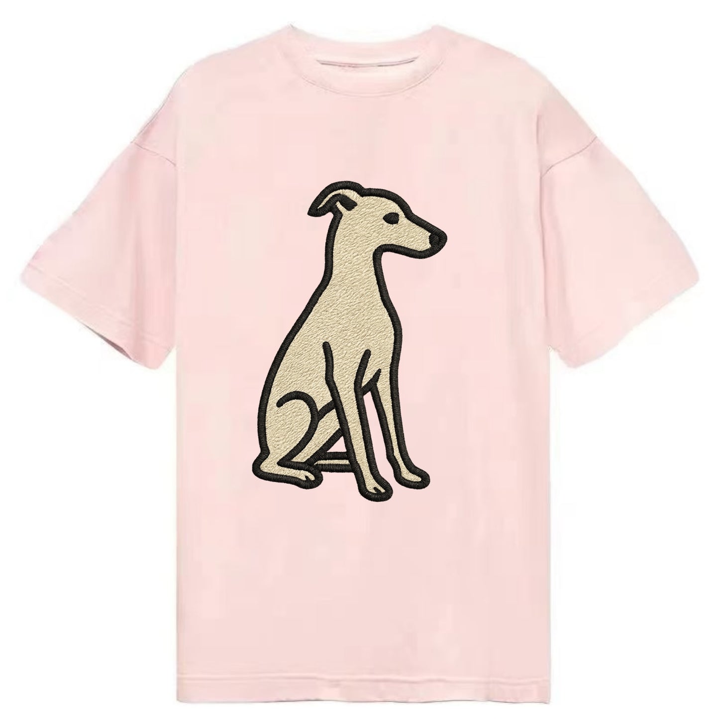 Italian Greyhound - Gray sitting pose - Classic T-shirt - Pink