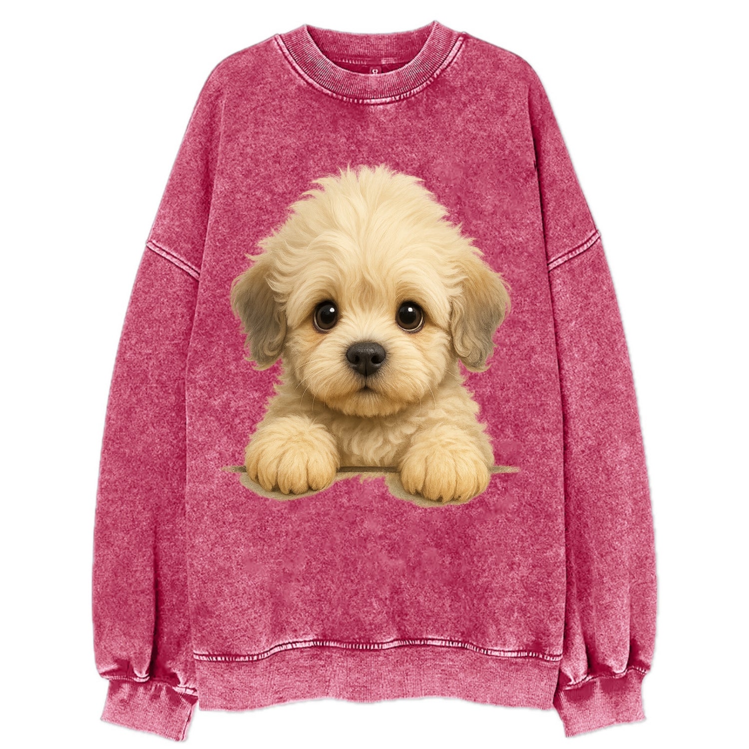 Dandie Dinmont Terrier  - Vintage Sweatshirt - Pink