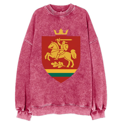 Lithuania Royal Logo  - Vintage Sweatshirt - Pink