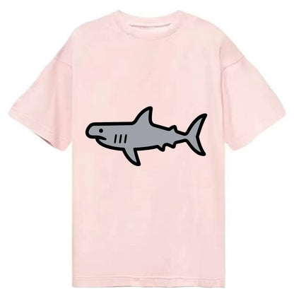 Hammerhead Shark - Gray distinctive head flat side profile - Classic T-shirt - Pink