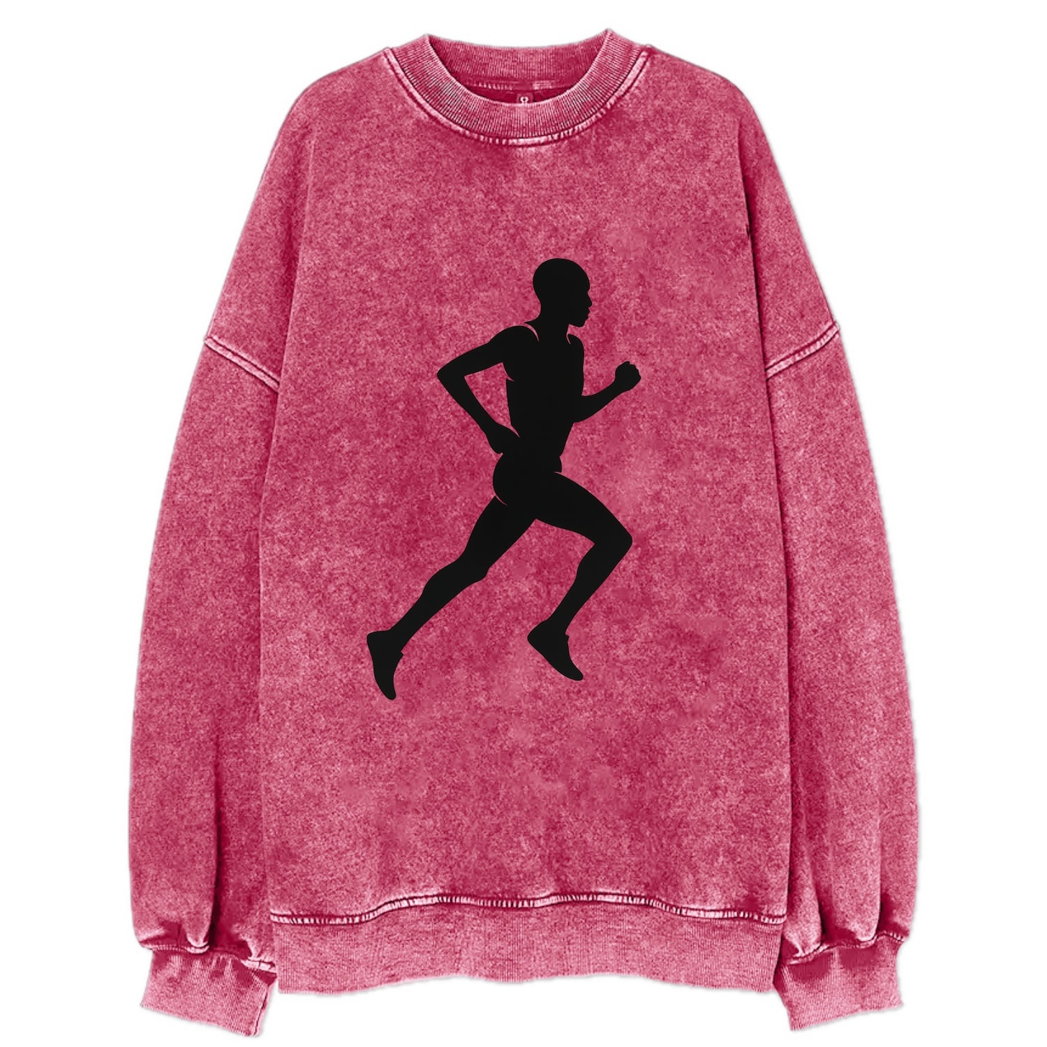 Kenyan distance runner stride - Vintage Sweatshirt - Pink