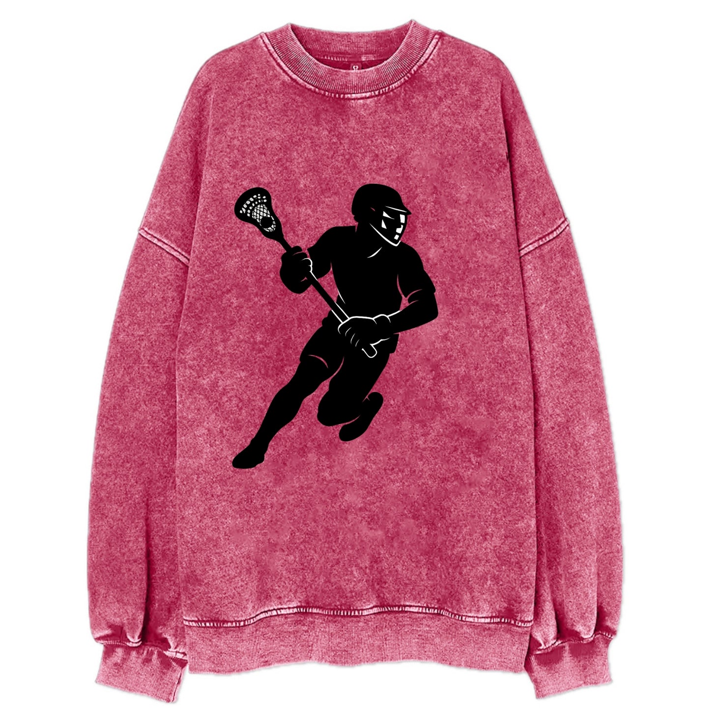 Lacrosse player cradling stick - Vintage Sweatshirt - Pink