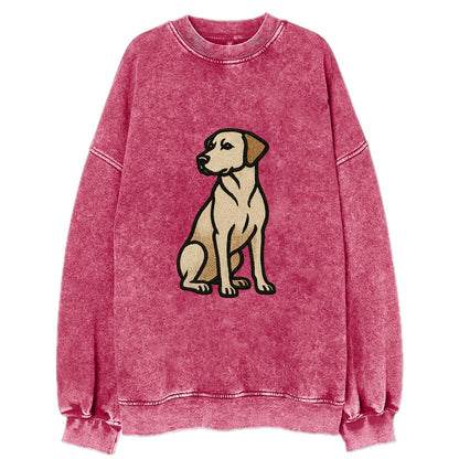 Rhodesian Ridgeback - Red wheaten sittin Vintage Sweatshirt - Pink