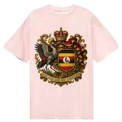 Uganda Crested Crane Emblem  - Classic T-shirt - Pink