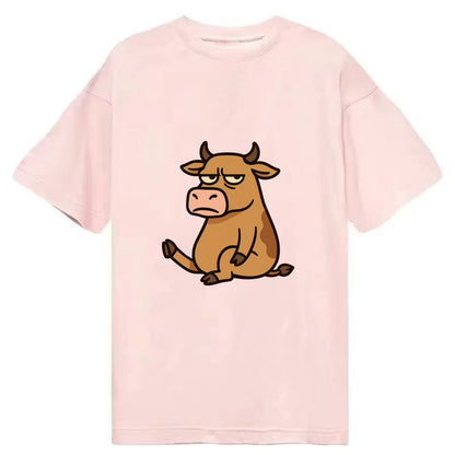 The Cow Judging Silently - Classic T-shirt - Pink