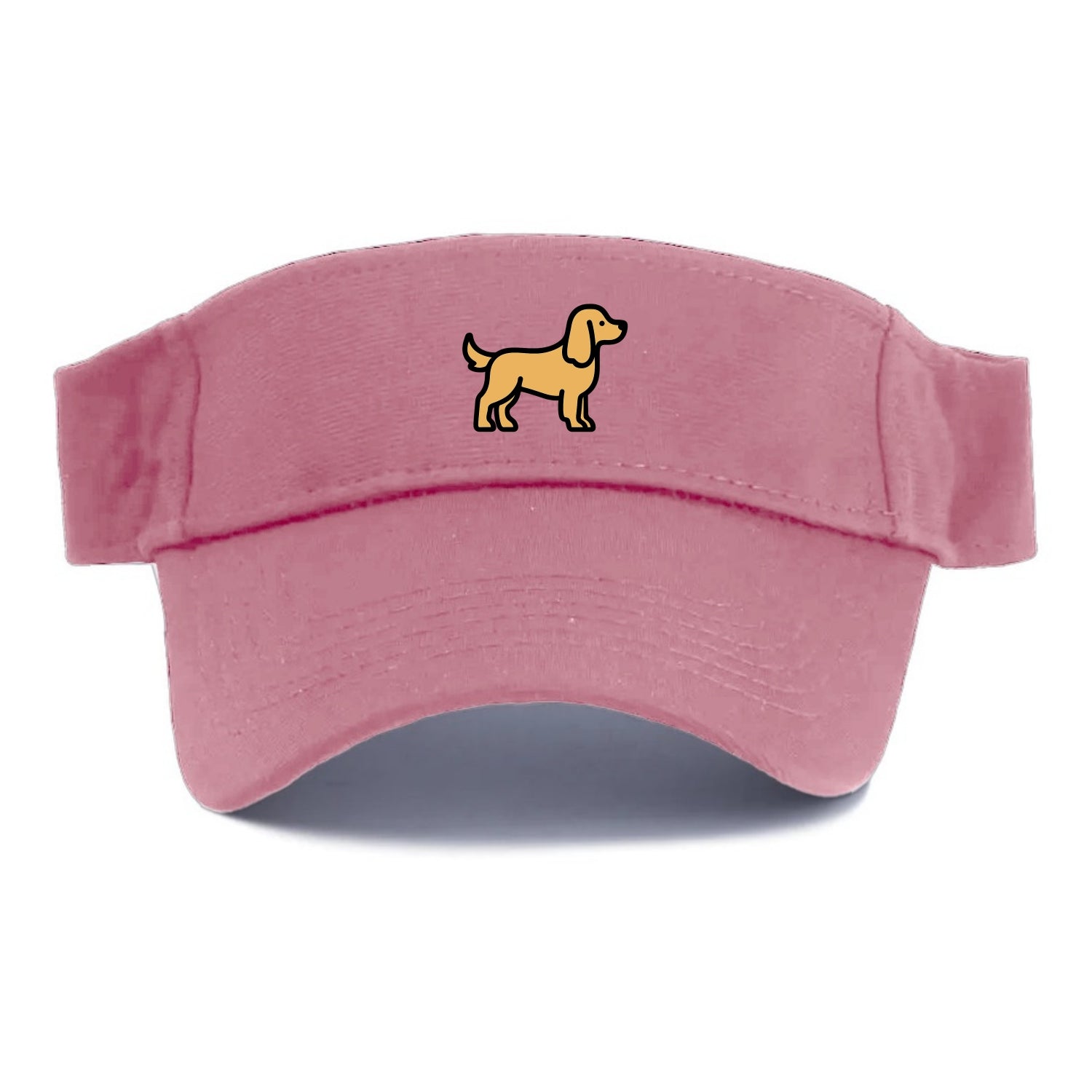 Cocker Spaniel - Golden colored flat side profile - Visor - Pink