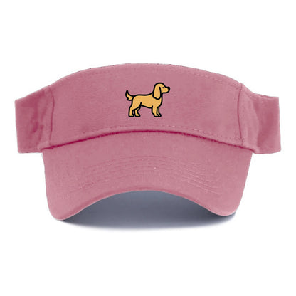 Cocker Spaniel - Golden colored flat side profile - Visor - Pink