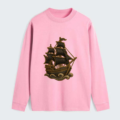 Pirate Ship  - Classic Long Sleeve Shirt - Pink