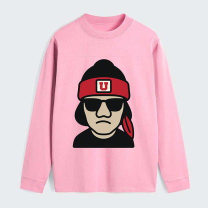 Salt Lake Ute wearing Utah beanie with U patch - Classic Long Sleeve Shirt - Pink