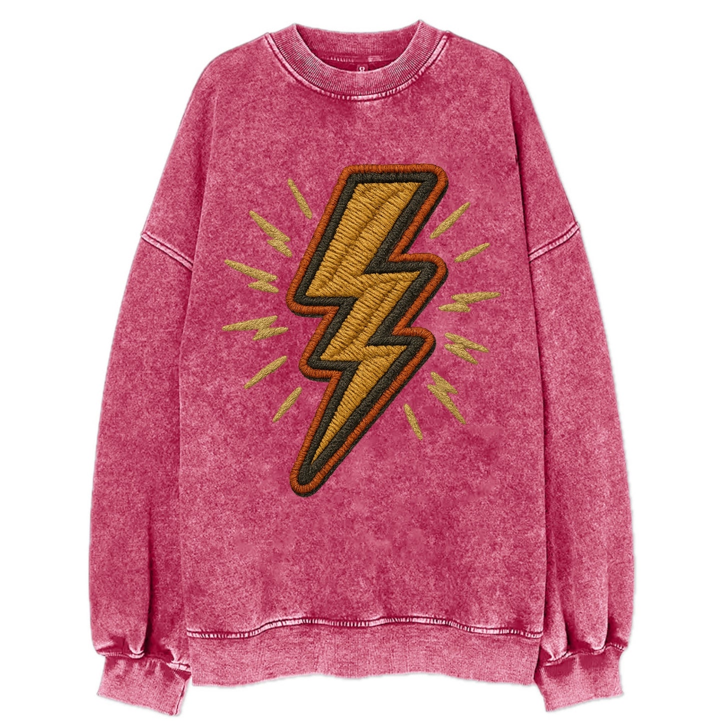 Lightning Bolt  - Vintage Sweatshirt - Pink