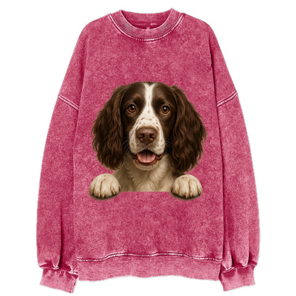 English Springer Spaniel  - Vintage Sweatshirt - Pink