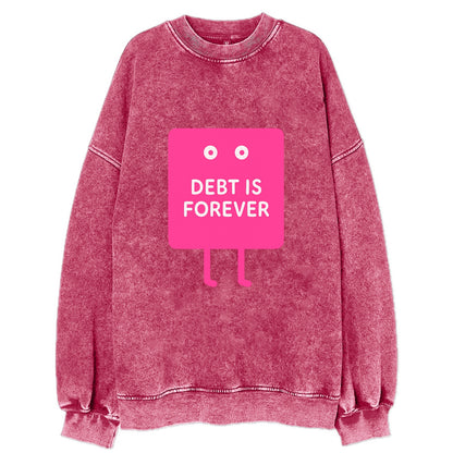 DEBT IS FOREVER | Immortal credit card - Vintage Sweatshirt - Pink