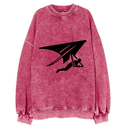 Hang glider soaring - Vintage Sweatshirt - Pink